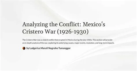 Der Cristero-Krieg: Religiöse Konflikte und soziale Spannungen im Mexiko des frühen 20. Jahrhunderts